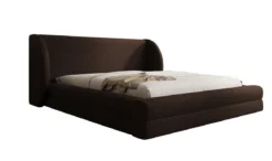 Designer Polsterbett Liv in Teddy Bouclé mit Stauraum
