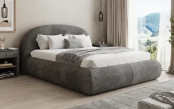 Designer Polsterbett Loop in Cord mit Stauraum
