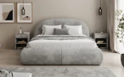 Designer Polsterbett Loop in Cord mit Stauraum