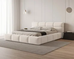 Designer Polsterbett Lora Samt mit Stauraum