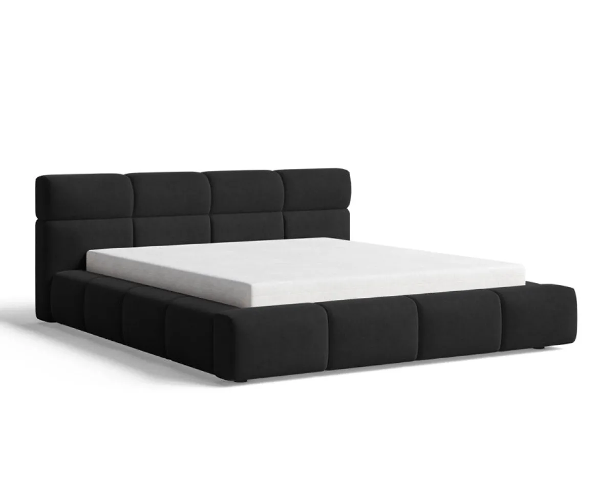 Designer Polsterbett Lora Samt mit Stauraum
