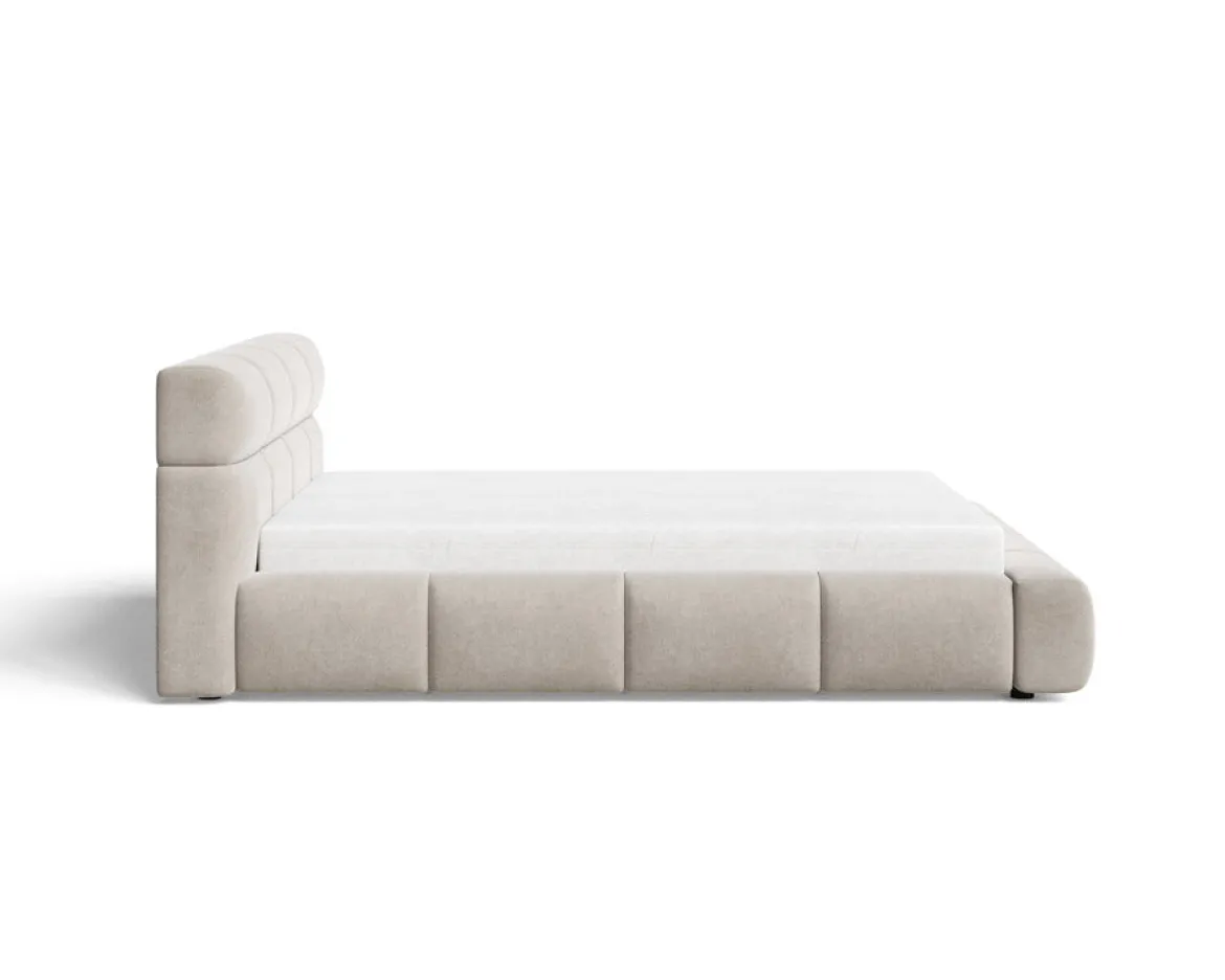 Designer Polsterbett Lora Samt mit Stauraum