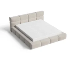 Designer Polsterbett Lora Samt mit Stauraum