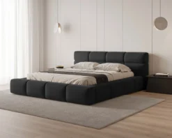 Designer Polsterbett Lora Samt mit Stauraum