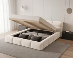 Designer Polsterbett Lora Samt mit Stauraum