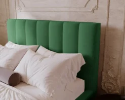 Designer Polsterbett Lunera in Samt mit Stauraum