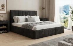 Designer Polsterbett Maja in Cord mit Stauraum