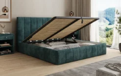 Designer Polsterbett Maja in Cord mit Stauraum