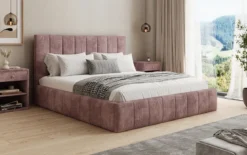 Designer Polsterbett Maja in Cord mit Stauraum