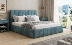 Designer Polsterbett Maja in Cord mit Stauraum