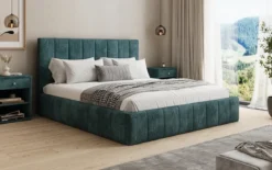 Designer Polsterbett Maja in Cord mit Stauraum