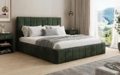 Designer Polsterbett Maja in Cord mit Stauraum
