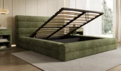Designer Polsterbett Maren Cord mit Stauraum