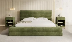 Designer Polsterbett Maren Cord mit Stauraum