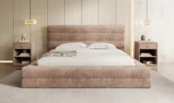 Designer Polsterbett Maren Cord mit Stauraum