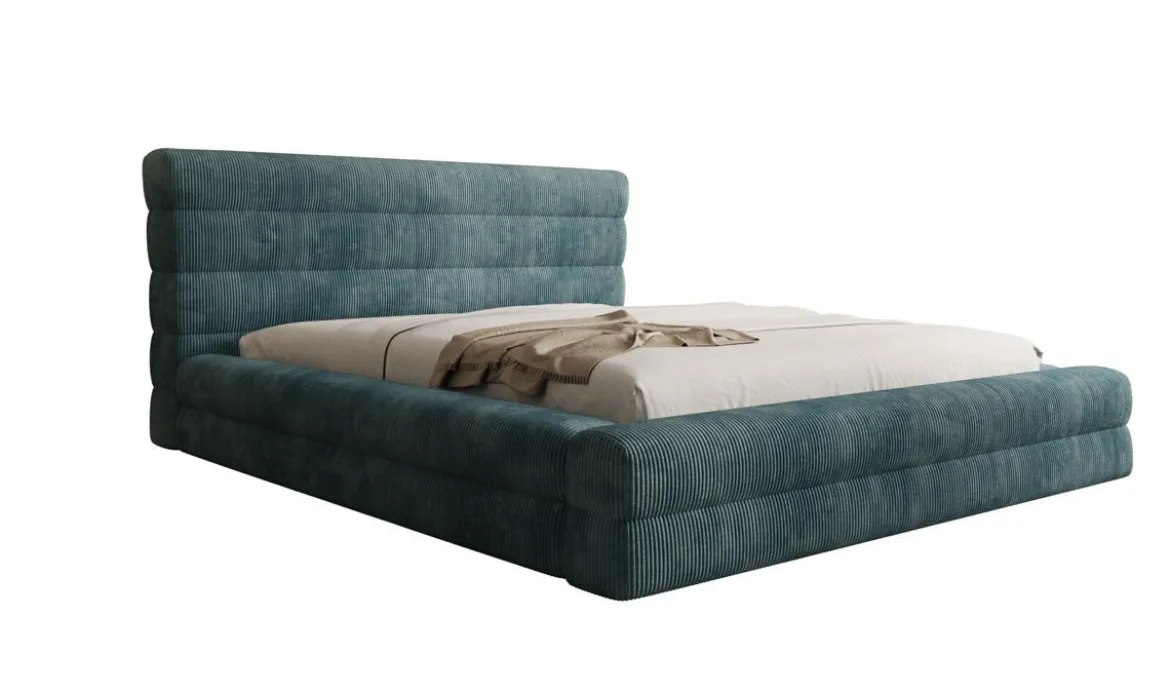 Designer Polsterbett Maren Cord mit Stauraum