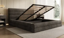 Designer Polsterbett Maren Cord mit Stauraum