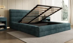 Designer Polsterbett Maren Cord mit Stauraum