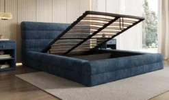 Designer Polsterbett Maren Cord mit Stauraum