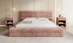 Designer Polsterbett Maren Cord mit Stauraum