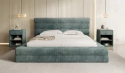 Designer Polsterbett Maren Cord mit Stauraum
