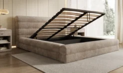 Designer Polsterbett Maren Cord mit Stauraum