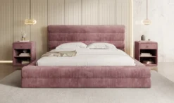 Designer Polsterbett Maren Cord mit Stauraum
