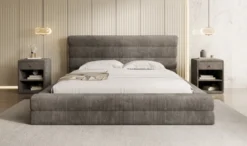 Designer Polsterbett Maren Cord mit Stauraum