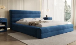 Designer Polsterbett Maren in Samt mit Stauraum