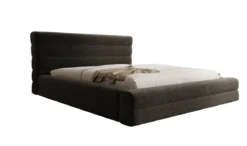 Designer Polsterbett Maren in Strukturstoff mit Stauraum