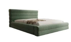 Designer Polsterbett Maren in Strukturstoff mit Stauraum