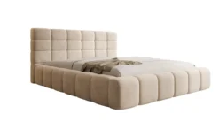 Designer Polsterbett Marshmallow in Samt mit Stauraum