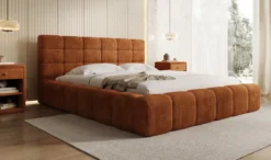 Designer Polsterbett Marshmallow in Cord mit Stauraum