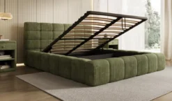 Designer Polsterbett Marshmallow in Cord mit Stauraum