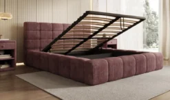 Designer Polsterbett Marshmallow in Cord mit Stauraum