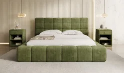 Designer Polsterbett Marshmallow in Cord mit Stauraum