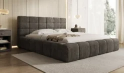 Designer Polsterbett Marshmallow in Cord mit Stauraum