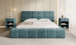 Designer Polsterbett Marshmallow in Cord mit Stauraum