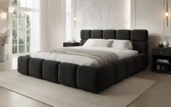 Designer Polsterbett Matilda Samt mit Stauraum