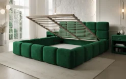 Designer Polsterbett Matilda Samt mit Stauraum