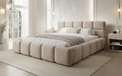 Designer Polsterbett Matilda Samt mit Stauraum