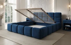 Designer Polsterbett Matilda Samt mit Stauraum