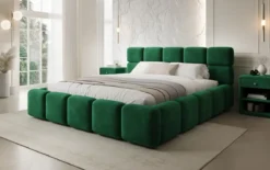 Designer Polsterbett Matilda Samt mit Stauraum