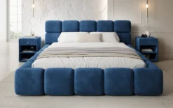 Designer Polsterbett Matilda Samt mit Stauraum