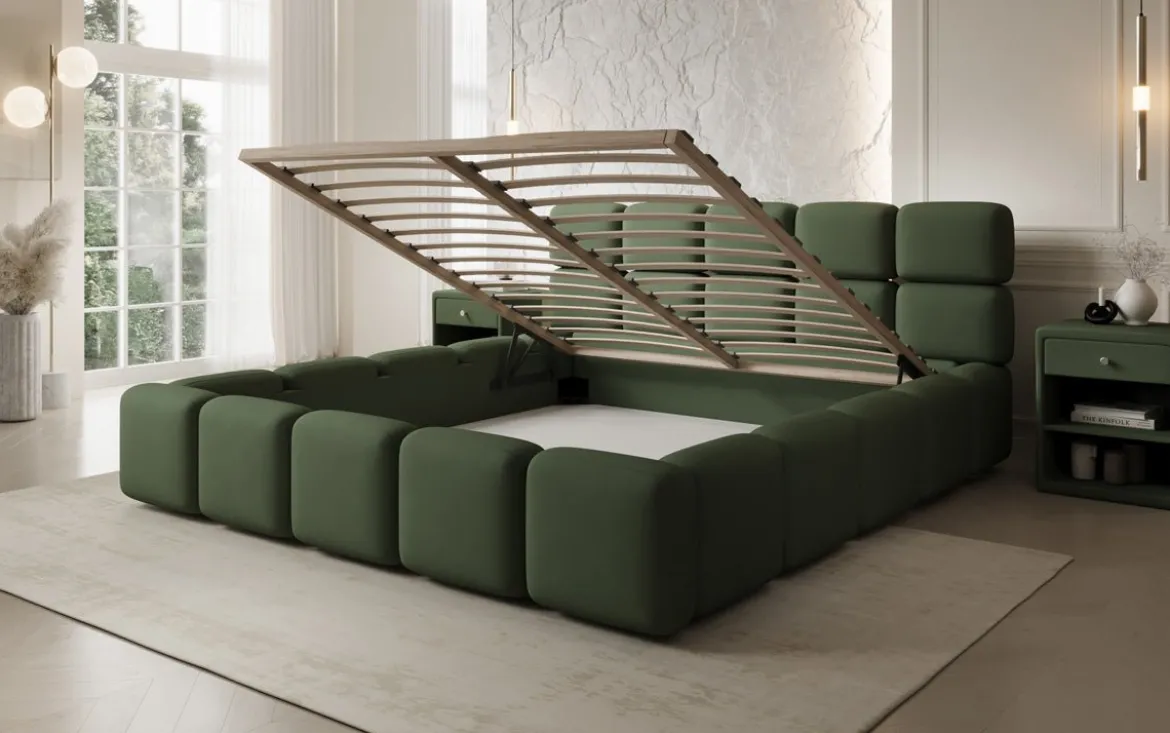 Designer Polsterbett Matilda Stoff mit Stauraum