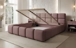Designer Polsterbett Matilda Stoff mit Stauraum