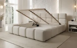 Designer Polsterbett Matilda Stoff mit Stauraum