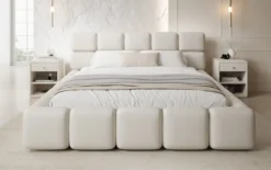 Designer Polsterbett Matilda Stoff mit Stauraum