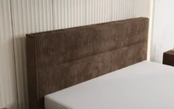Designer Polsterbett Merry in Cord mit Stauraum