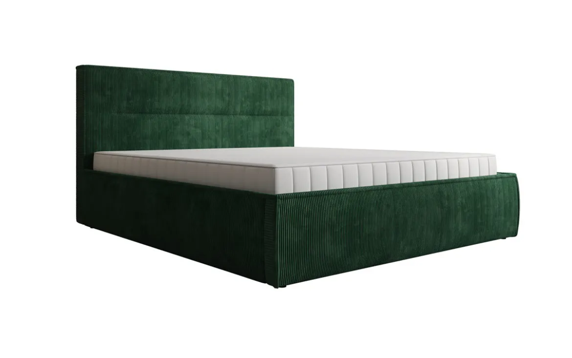 Designer Polsterbett Merry in Cord mit Stauraum